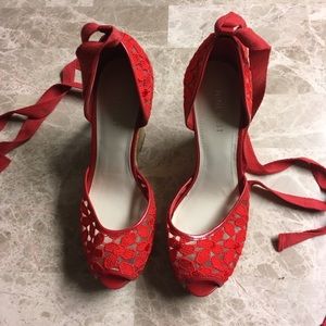 Red lace wedge!